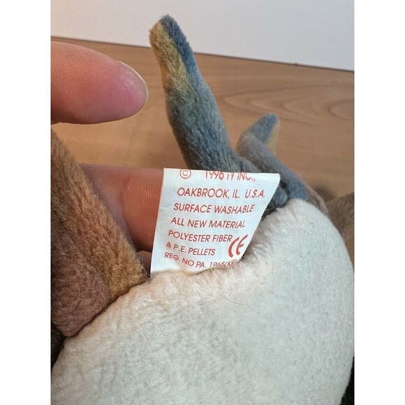 TY Beanie Baby Claude The Crab Retired September 3, 1996 [No Tag] - Picture 7 of 8